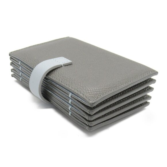 CELINE Gray Leather Card Holder - Picture 5 of 10